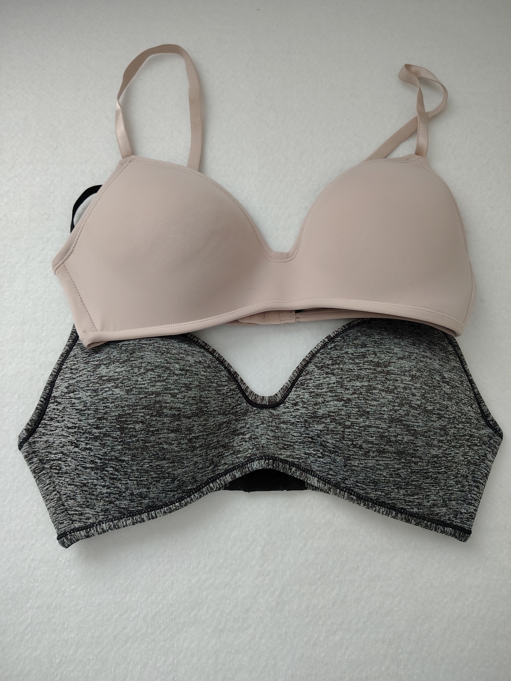 Source Unknown Blush and Heather Gray Everyday Bra Duo